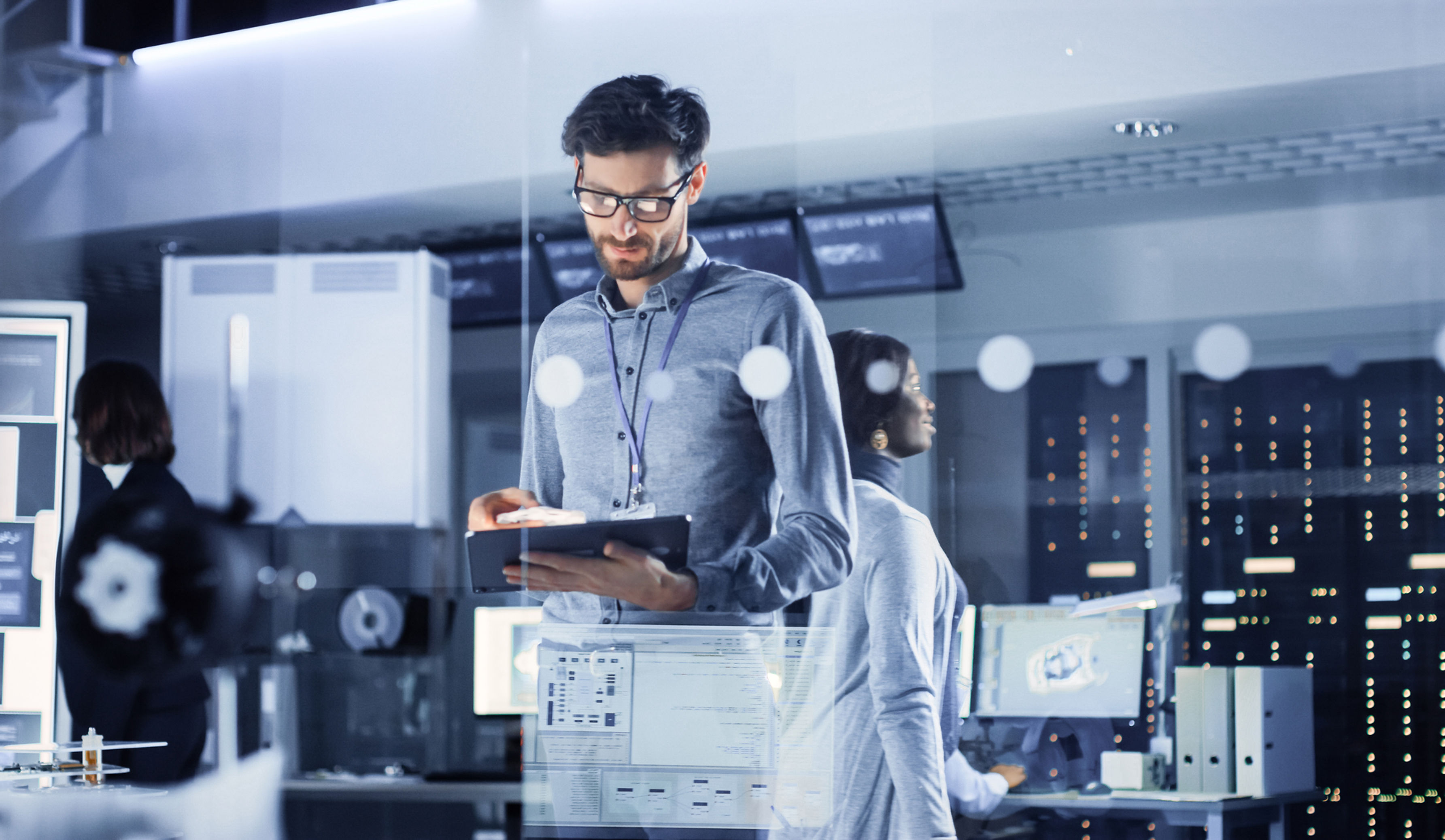 Engineers collaborating